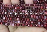 CAA2839 15 inches 4mm faceted round fire crackle agate beads wholesale