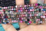 CAA2847 15 inches 4mm faceted round fire crackle agate beads wholesale