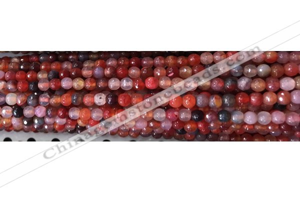CAA2890 15 inches 6mm faceted round fire crackle agate beads wholesale