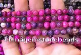 CAA2895 15 inches 6mm faceted round fire crackle agate beads wholesale