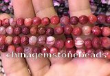 CAA2901 15 inches 6mm faceted round fire crackle agate beads wholesale