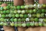 CAA2917 15 inches 6mm faceted round fire crackle agate beads wholesale