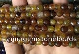 CAA2928 15 inches 6mm faceted round fire crackle agate beads wholesale