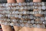 CAA2930 15 inches 6mm faceted round fire crackle agate beads wholesale