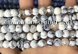 CAA2979 15 inches 8mm faceted round fire crackle agate beads wholesale