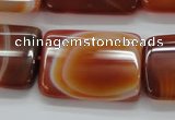 CAA300 15.5 inches 23*30mm rectangle red line agate gemstone beads