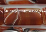 CAA301 15.5 inches 25*50mm rectangle red line agate gemstone beads