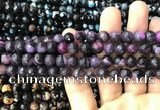 CAA3015 15 inches 8mm faceted round fire crackle agate beads wholesale