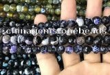 CAA3016 15 inches 8mm faceted round fire crackle agate beads wholesale