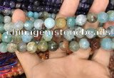 CAA3040 15 inches 10mm faceted round fire crackle agate beads wholesale