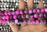 CAA3060 15 inches 10mm faceted round fire crackle agate beads wholesale