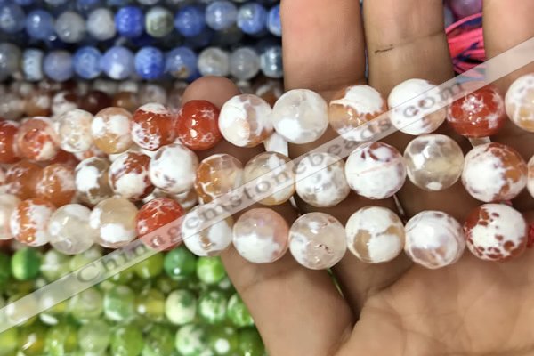 CAA3073 15 inches 10mm faceted round fire crackle agate beads wholesale