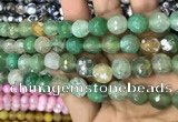 CAA3077 15 inches 10mm faceted round fire crackle agate beads wholesale