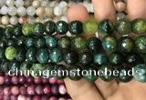 CAA3080 15 inches 10mm faceted round fire crackle agate beads wholesale