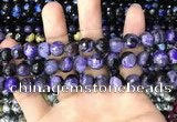 CAA3091 15 inches 10mm faceted round fire crackle agate beads wholesale