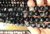 CAA3093 15 inches 10mm faceted round fire crackle agate beads wholesale