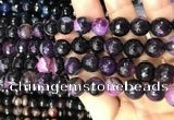 CAA3096 15 inches 10mm faceted round fire crackle agate beads wholesale