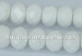 CAA31 15.5 inches 10*14mm rondelle white agate gemstone beads