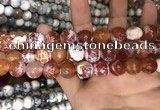 CAA3233 15 inches 16mm faceted round fire crackle agate beads wholesale