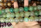 CAA3239 15 inches 16mm faceted round fire crackle agate beads wholesale