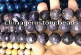 CAA3242 15 inches 16mm faceted round fire crackle agate beads wholesale