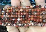 CAA3253 15 inches 4mm faceted round line agate beads wholesale