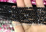 CAA3257 15 inches 4mm faceted round line agate beads wholesale