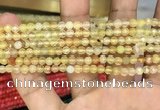 CAA3262 15 inches 4mm faceted round agate beads wholesale