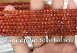 CAA3265 15 inches 4mm faceted round agate beads wholesale