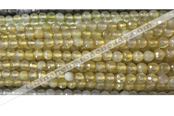 CAA3291 15 inches 6mm faceted round agate beads wholesale