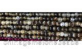 CAA3294 15 inches 6mm faceted round agate beads wholesale