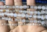 CAA3300 15 inches 6mm faceted round agate beads wholesale