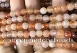 CAA3303 15 inches 6mm faceted round agate beads wholesale