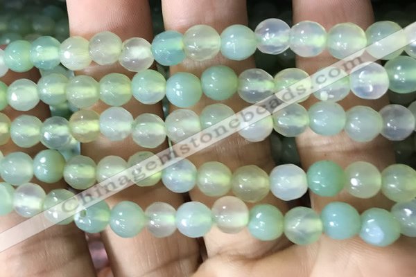 CAA3306 15 inches 6mm faceted round agate beads wholesale