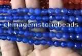 CAA3307 15 inches 6mm faceted round agate beads wholesale