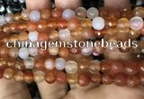 CAA3310 15 inches 6mm faceted round agate beads wholesale