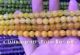 CAA3331 15 inches 8mm faceted round agate beads wholesale