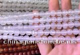 CAA3339 15 inches 8mm faceted round agate beads wholesale