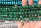CAA3341 15 inches 8mm faceted round agate beads wholesale