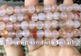 CAA3343 15 inches 8mm faceted round agate beads wholesale