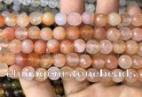 CAA3344 15 inches 8mm faceted round agate beads wholesale