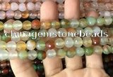 CAA3345 15 inches 8mm faceted round agate beads wholesale