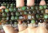 CAA3346 15 inches 8mm faceted round agate beads wholesale