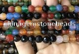 CAA3348 15 inches 8mm faceted round agate beads wholesale