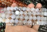 CAA3362 15 inches 10mm faceted round agate beads wholesale