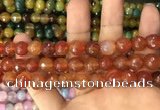 CAA3367 15 inches 10mm faceted round agate beads wholesale