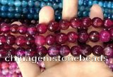 CAA3369 15 inches 10mm faceted round agate beads wholesale