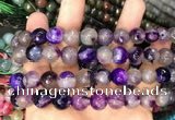 CAA3370 15 inches 10mm faceted round agate beads wholesale