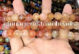 CAA3371 15 inches 10mm faceted round agate beads wholesale