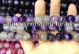 CAA3398 15 inches 12mm faceted round agate beads wholesale